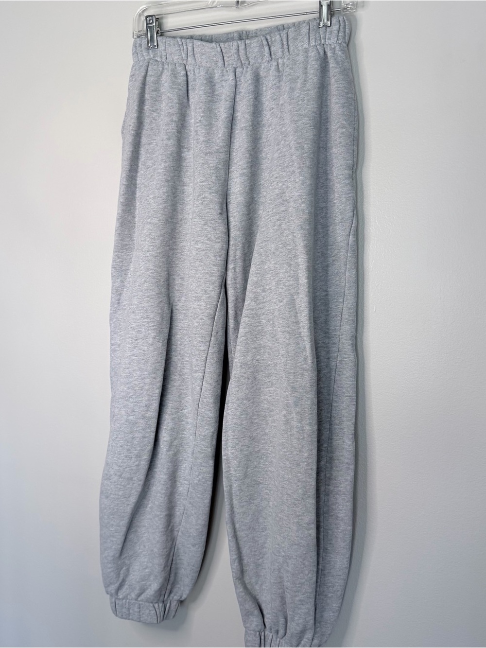 Women’s Gray Elastic-Waist Sweatpants